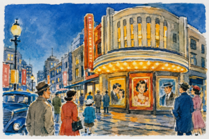 映画館建築の歴史を、日比谷のアールデコ様式の殿堂から浅草六区の震災バラック、新潟・高田世界館の木造小屋まで辿る。スクリーンではなく「箱」から映画文化を読み解くコラム。